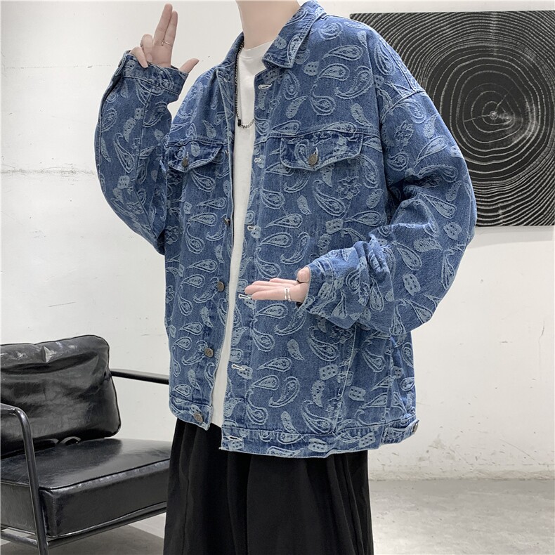 2023春季新款男士牛仔夹克宽松潮流休闲上衣外套A158-JK205-P85,男装夹克,电商A158-1