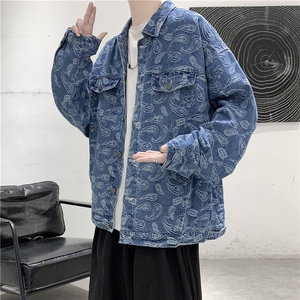 2023春季新款男士牛仔夹克宽松潮流休闲上衣外套A158-JK205-P85图片
