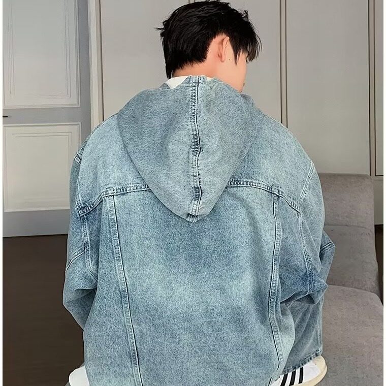 W10538-P60网图现货新款复古水洗做旧连帽牛仔卫衣高品质,男装卫衣,星座1608