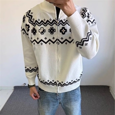 【005】保暖开衫外套费尔岛提花长袖软糯针织毛衣A079-Y47-P55，男装针织衫/毛衣，电商A079