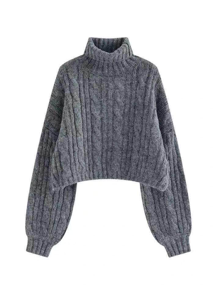 羊毛高领毛衣，女装针织衫/毛衣，SMOOTH