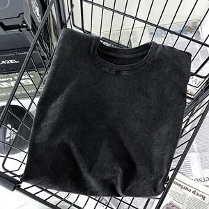 重磅克重欧美水洗做旧半袖短袖潮牌T恤A042-TX030-P35图片