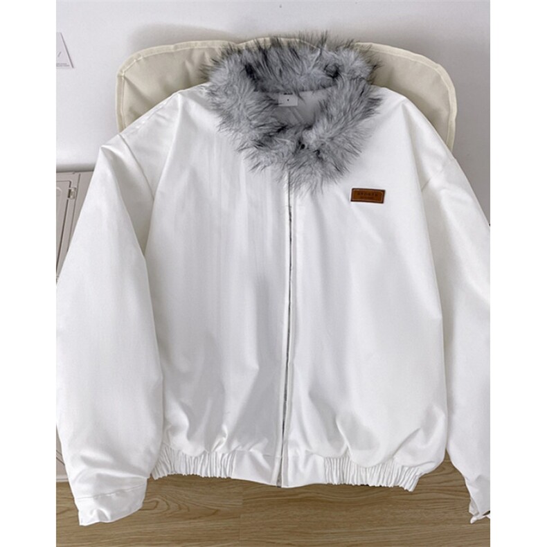 冬季新款美式复古毛领连帽渐变毛绒内里宽松棉服男MY219，男装棉衣，星座1116A（原606A-3）