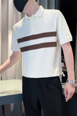 现货2025夏季新款社会小伙拼色polo衫男短袖T恤TX07P55控78，男装T恤，电商B276A