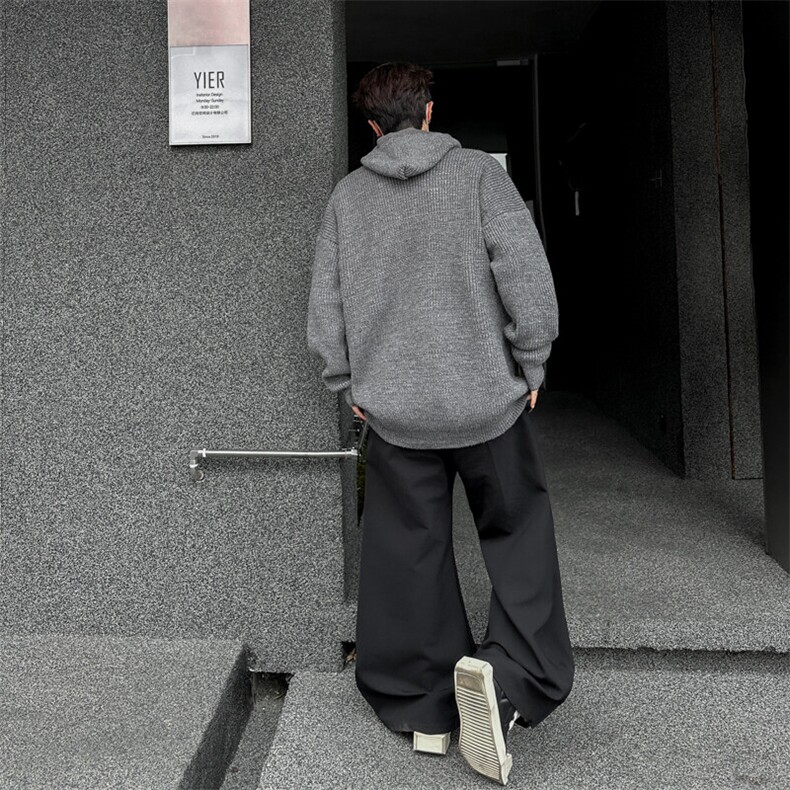连帽毛衣男款2025秋冬季新款痞帅慵懒宽松针织衫外套MY620-P53,男装针织衫/毛衣,星座308B-2
