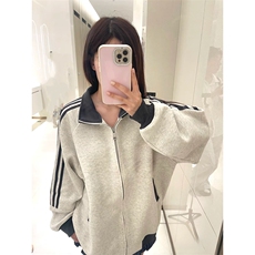 抖音得物高品质美式高街重磅结构设计拼接织带立领卫衣外套CM42，女装短外套，电商A486-1