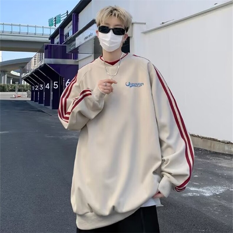 2025春季圆领卫衣休闲印花上衣美式男款宽松潮牌WY105P40,男装卫衣,星座1108