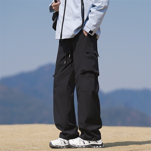 户外登山运动裤子男春夏2025新款休闲工装裤潮牌伞兵裤宽松直筒裤图片