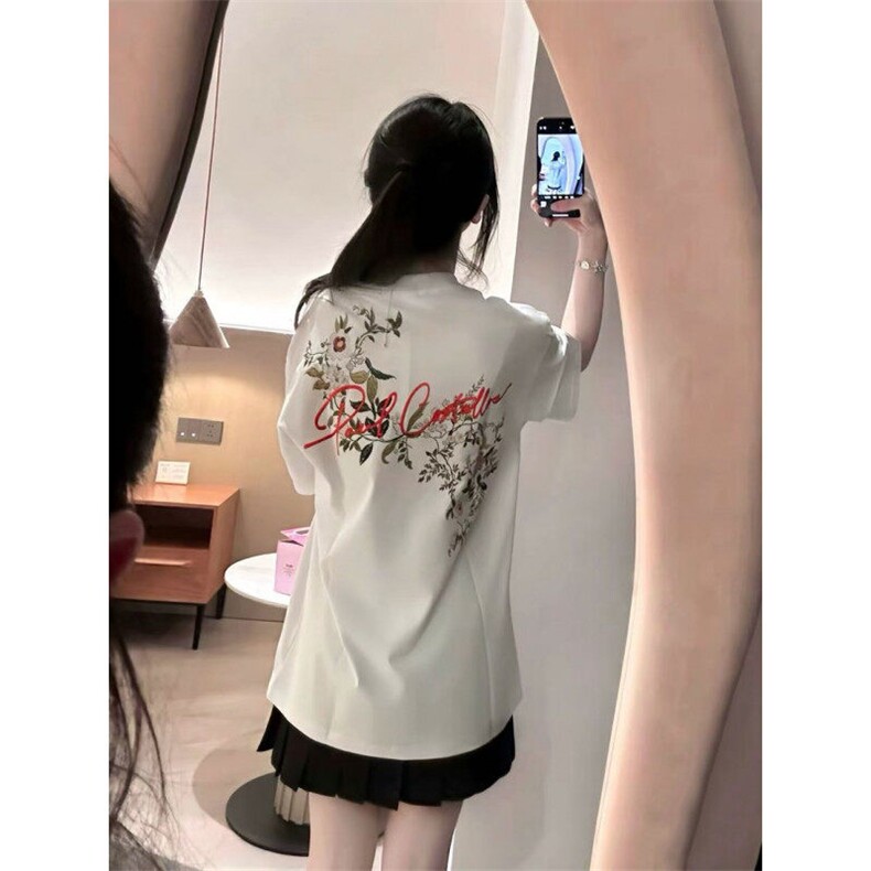 原版花卉贴布刺绣纯棉短袖ZX0300-P35,男装T恤,星座313A(原308A-2)
