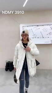 90白鸭绒长款羽绒服图片