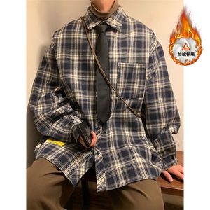 冬季格子衬衫休闲内搭衬衣高级感外套男C2158-特P28/CJ9738-特P40图片