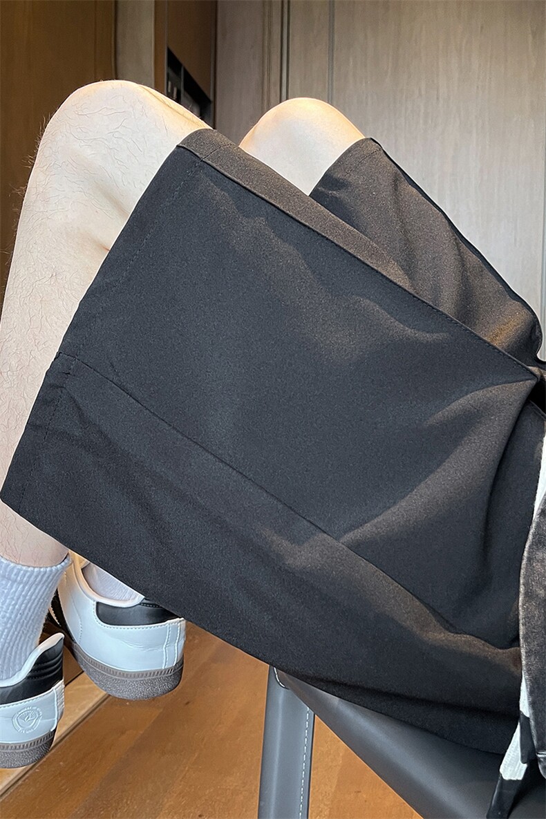 8XL-M特大码中性松紧腰休闲冰丝西装短裤五分裤百搭凉DK1531P28,男装牛仔裤,电商D206-1