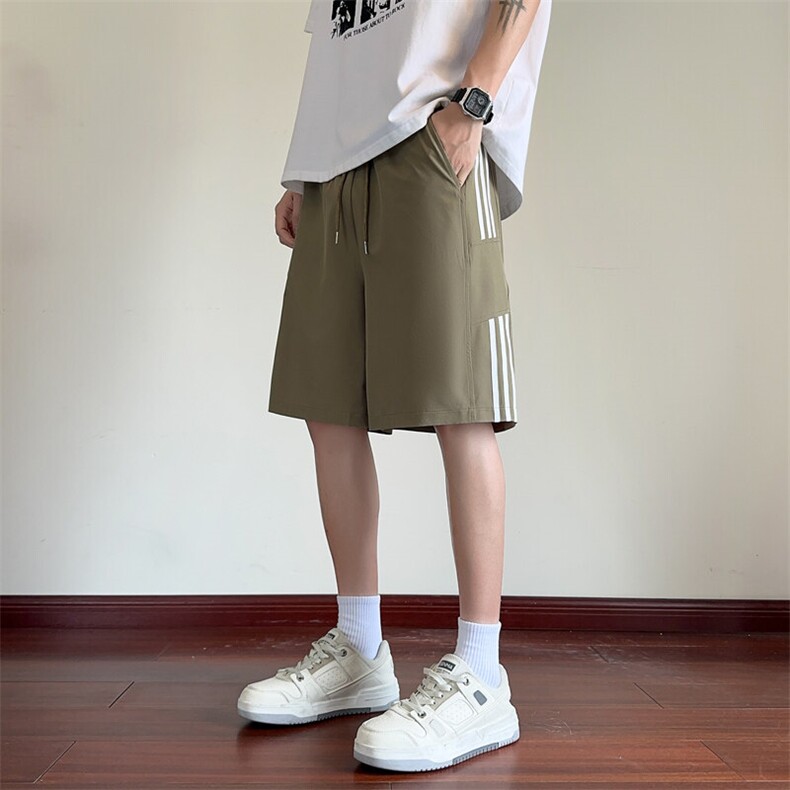 ！2025夏季新款男士冰丝短裤垂感运动五分裤DK340特P25控49,男装休闲裤,电商B220