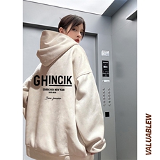 ！麂皮绒连帽卫衣直播品质重磅400克GH印花JL7123-P45控78，男装卫衣，星座508（原C305）