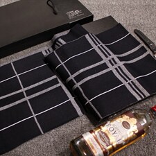 Q9192羊毛秋冬季礼盒装韩版百搭休闲潮人针织围脖礼物男士围巾，围巾手套帽子，星座510A-1