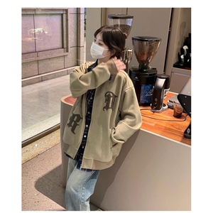 卡其色羽绒服女复古牛角扣派克服冬季2025年新款加厚韩系棉袄外套图片