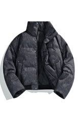 冬装复古立领棉服男女棉衣外套光板面包服高街做旧HZ8819-P88，男装棉衣，星座610B-1