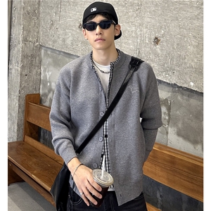 开衫毛衣外套男士秋冬季针织衫假两件学生秋装帽衫 12861-p78图片