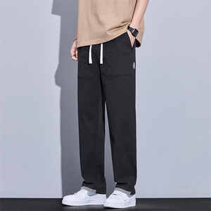 春夏新款男士青年微阔腿裤时尚百搭潮流男装长裤9061-p45现货主推图片