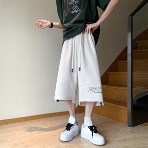 夏季新款大码针织卫裤宽松休闲运动七分短裤男3652-P48图片