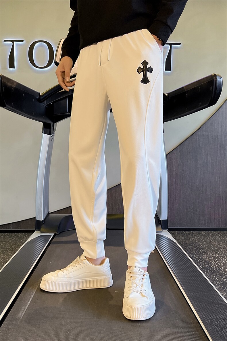 社会精神小伙裤子男夏潮牌ins运动束脚九分裤A210-K8592-P45控68,男装休闲裤,星座210-3