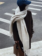 秋冬新款韩版翻领四粒扣中长款羊绒大衣，其它，HJ