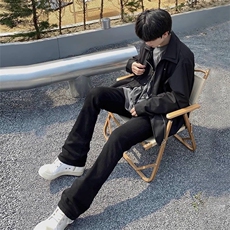 黑色cleanfit修身弹力牛仔裤男美式复古vibe裤子ZG507P42，男装牛仔裤，星座1112-1