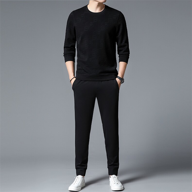 S3077-2钱塘2020-2中青年男士春秋新款时尚休闲帅气长袖卫衣P132，男装休闲套装，钱塘207-2