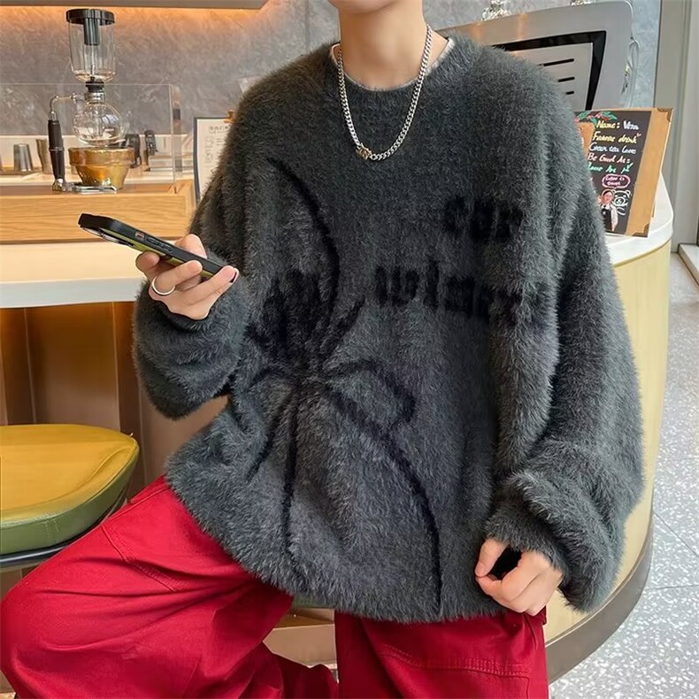 美式圆领毛衣男慵懒风休闲针织衫M5594P68,男装针织衫/毛衣,星座1116-2
