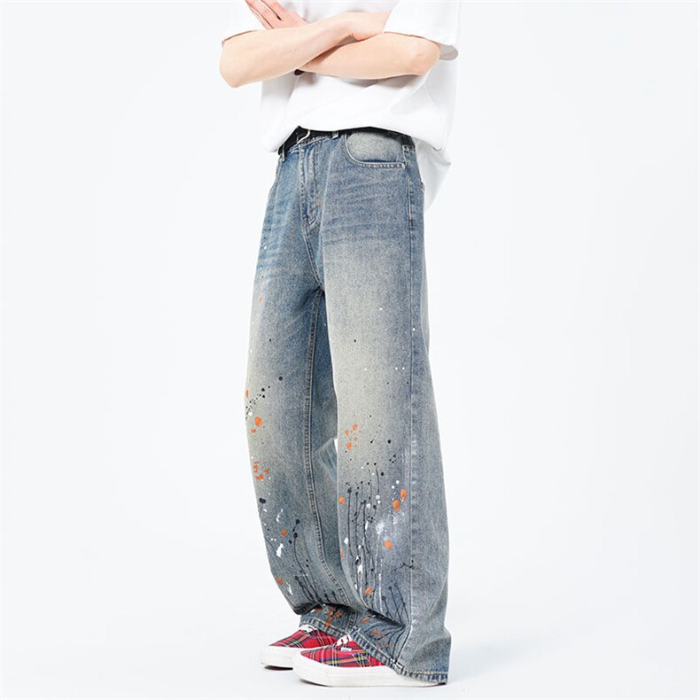 夏季新款泼墨牛仔裤K623P65,男装牛仔裤,电商A073