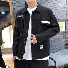 2021春秋季新佳乐日系潮男大码贴布工装翻领夹克外套J972-P65，男装夹克，电商A001