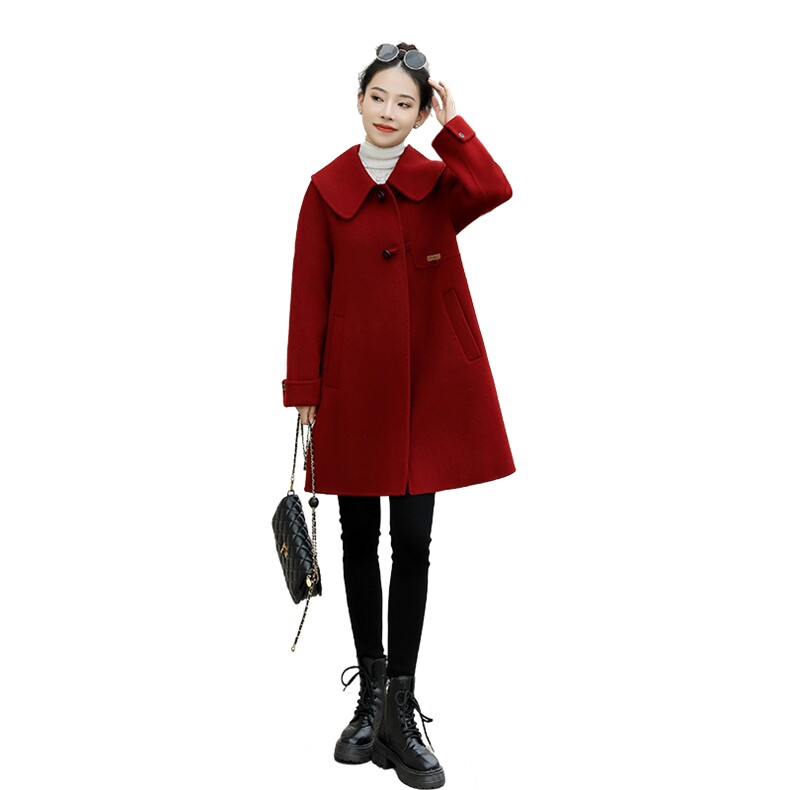 小香风双面羊毛外套2024年秋冬季新款式女装时尚气质小个子,女装毛呢外套,仟媚宠