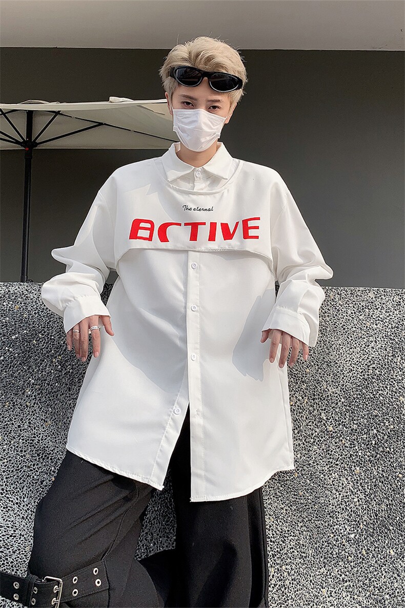 男装衬衫24春季韩版印花长袖衬衫男士痞帅衬衣XZ514-2-202413-P78,男装衬衫,星座514-2(原B239)