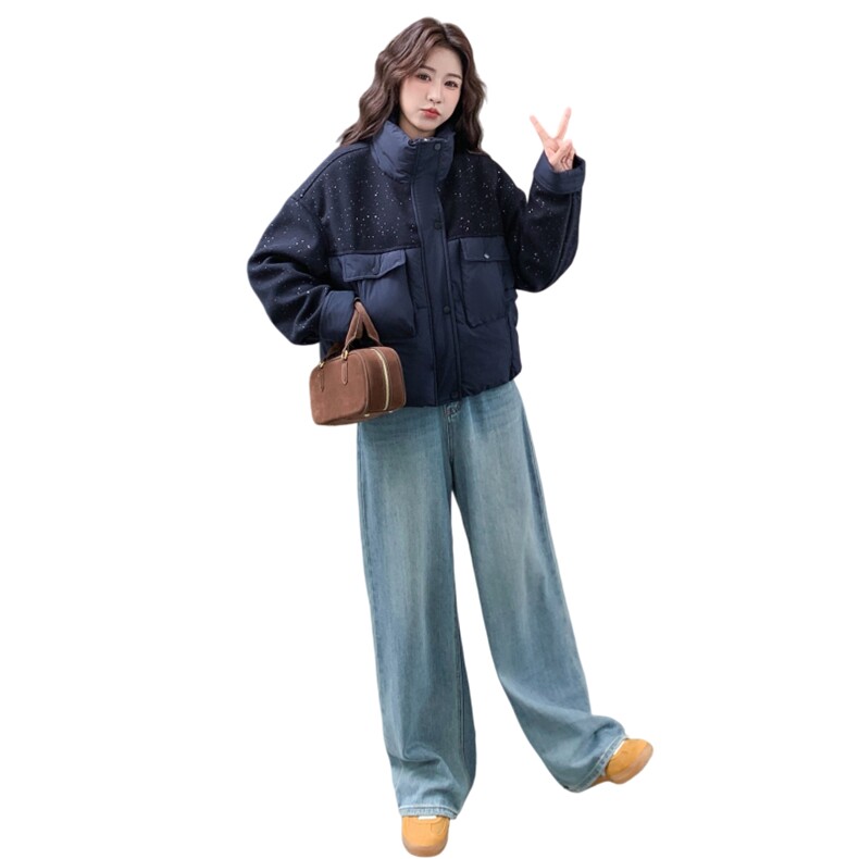 韩系短款亮片羽绒棉服外套女秋冬2025新款加厚爆款棉袄超好看棉衣,女装棉衣/棉服,2B140