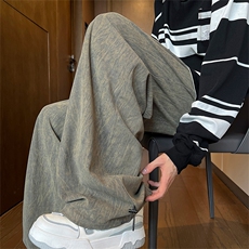 K566-P50M-6XL秋季大码宽松阔腿灯芯绒美式复古休闲长裤，男装休闲裤，星座109