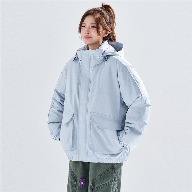 新款冬季大码羽绒棉服棉袄连帽工装韩版宽松外套A436-2533-P98图片