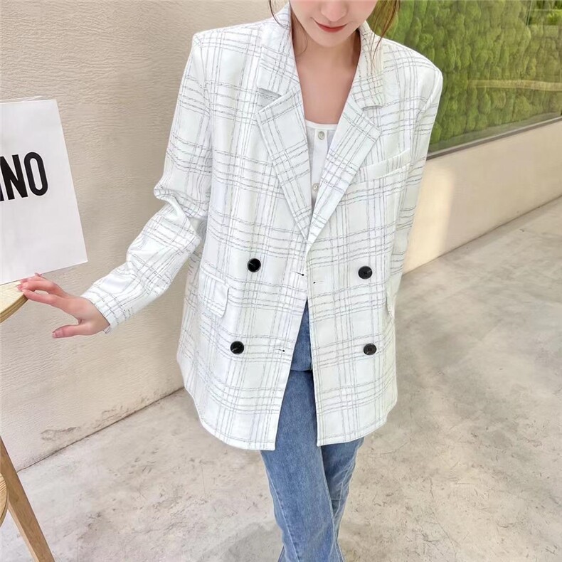 高品质韩版格纹西装外套，女装西装，Balance Studio(2F)