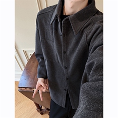 秋季男装夹克复古毛呢外套潮牌宽松百搭上衣XZ514-2-CS2610-P68，男装夹克，星座514-2(原B239)