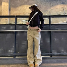 新款美式高街cleanfit直筒牛仔裤高级感百搭显瘦裤子LB51099-P53，男装牛仔裤，星座1008