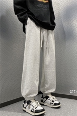2024新款纯色百搭休闲裤宽松舒适束脚卫裤B315-K23454-p45控58，男装休闲裤，电商B315