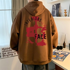抖音品质23/秋季320G华棉男士连帽大码印花卫衣WYH3243-P45控68，男装卫衣，电商B370