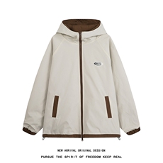 JK9012/P70秋装新款两面服撞色夹克男防水冲锋衣宽松大码外套上衣，男装夹克，电商A141