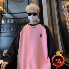 粉色拼黑袖（加绒）
