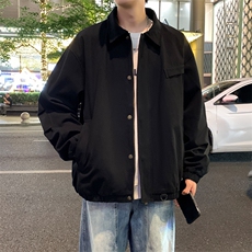 2025新款现货纯棉夹克男宽松翻领上衣外套DSA157B-J2560-P86，男装夹克，电商A157B