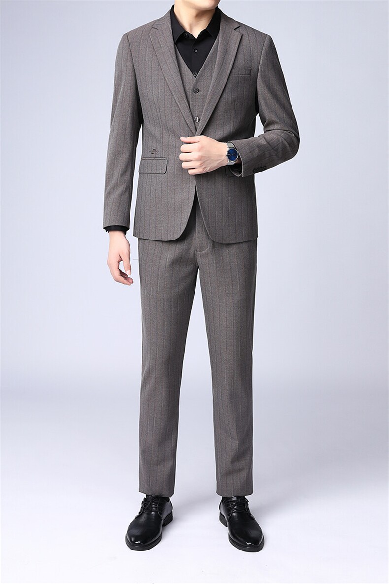 GDN5168四季款新款男士礼服西装修身商务休闲男装西服三件套装,男装西服套装,电商B360