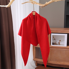 春秋三角形纯毛镂空披肩时尚百搭通勤，披肩，九月九羊绒