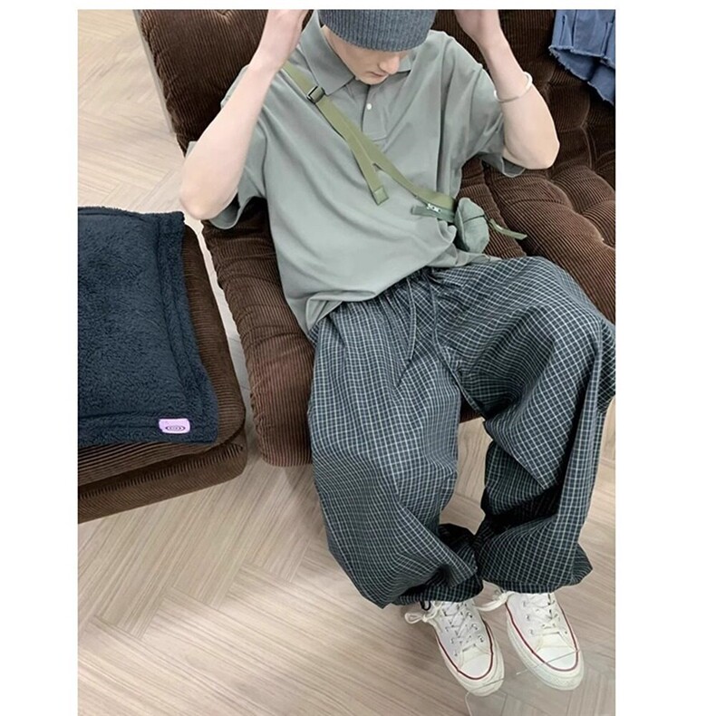 潮流简约气质流行休闲长裤文艺时尚慵懒百搭ins原宿无品牌新款图片