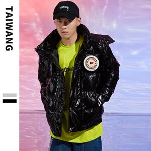2020冬装新款潮牌亮色连帽棉衣男潮百搭外套 A438-W837图片