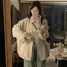 2025新款日系格子拼接翻领外套女设计感秋季开衫夹克C841-P100，男装夹克，星座911-2(原星座613-2）