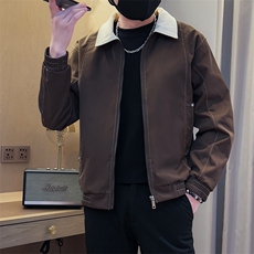 秋冬拼色夹克男时尚店主小伙风潮潮流男外套TZ2585P78控128，男装夹克，星座301B-1